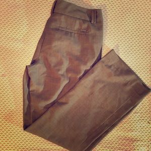 Dark brown with white texture dress pants